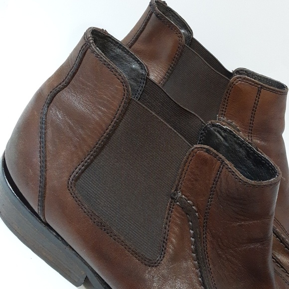 Rush Gordon Rush men Chelsea ankle boot leather brown 11  pull on casual y2k main image 12